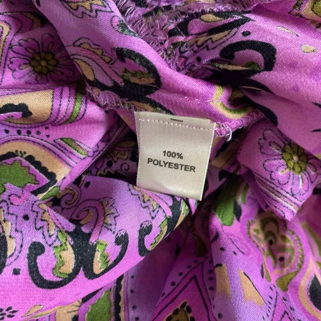 Classique Pink Purple Strapless Maxi Dress S Boho‎ Ruffle Festival Y2K Vibes - Image 6