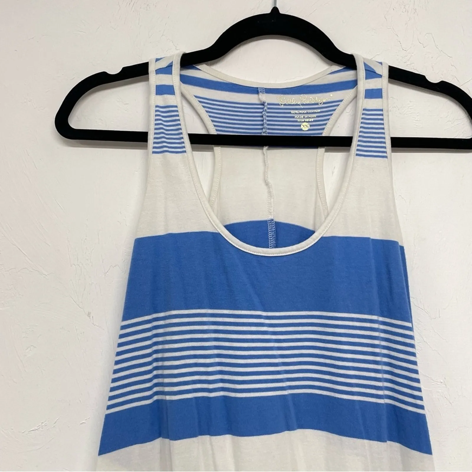 Lilly Pulitzer Blue & White Striped Sleeveless Mini Dress Womens XS Beachy - Image 3