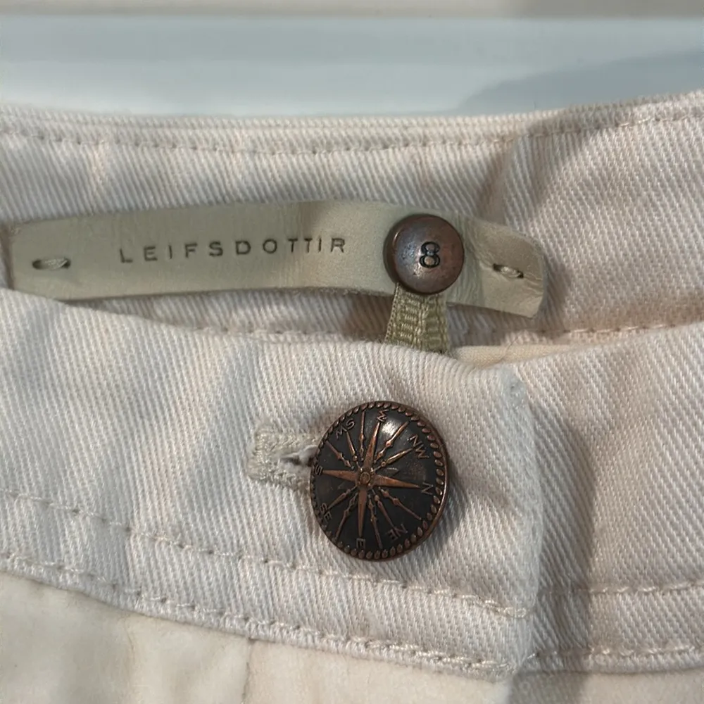 Anthropologie Leifsdottir Ivory Velour Tie Lace Up Ankle Pants - Image 7