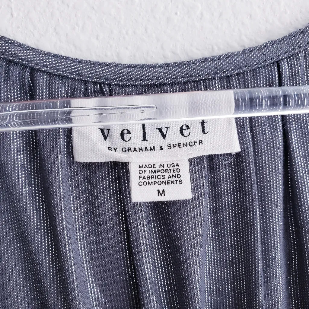 Anthroplogie Velvet By Spencer Graham Silver Shine Lightweight Blouse - Image 7