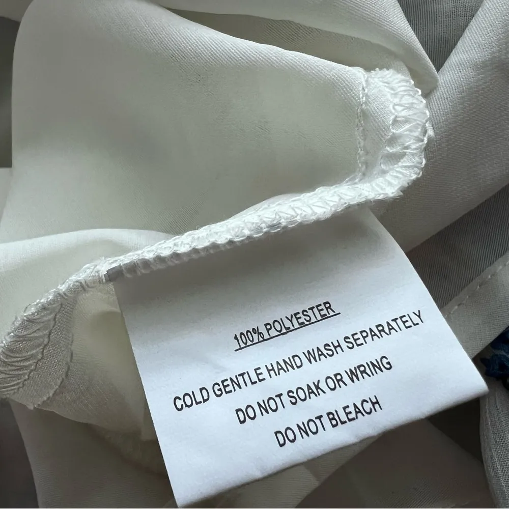 Hello Molly blue Floral Tiered Cutout Dress long sleeve flowy babydoll XS - Image 6