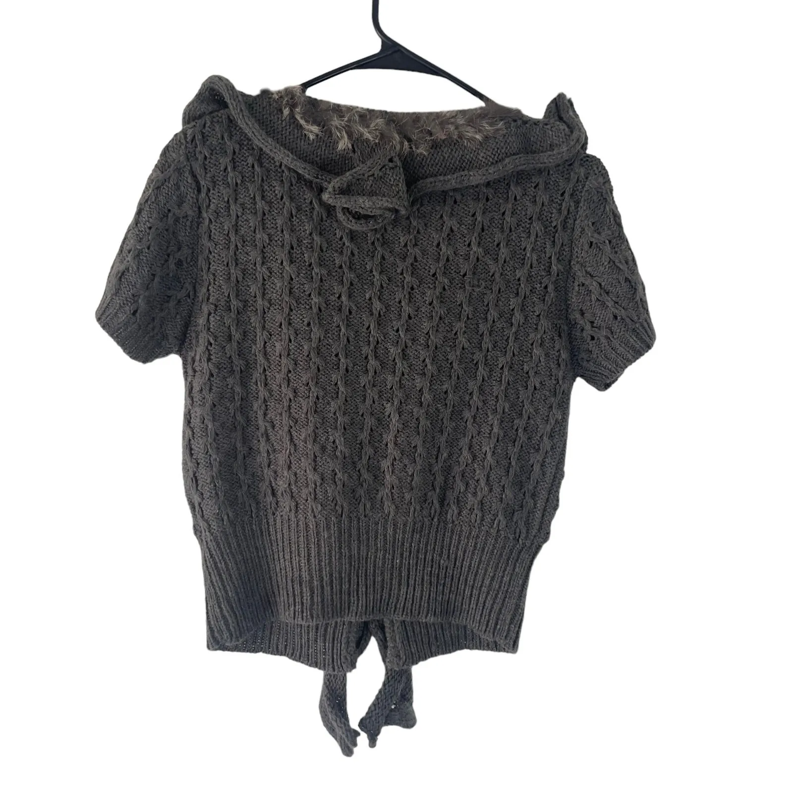 Hendi Sm Grey Wool Ruffle‎ Knit Academia Sweater Cottage Coquette Feminine Fairy Gray - Image 6