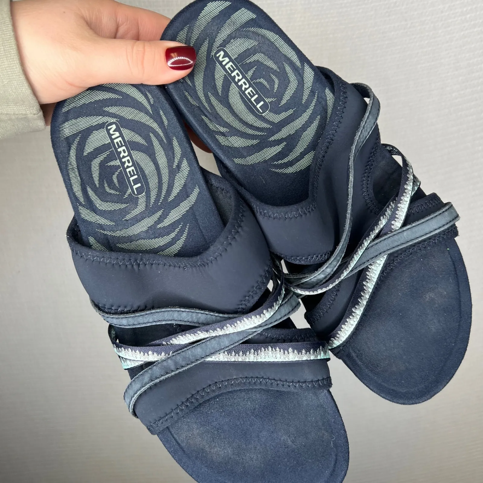 Merrell Women's Slip On Comfort Navy Sport Sandals Size 10 - Image 2