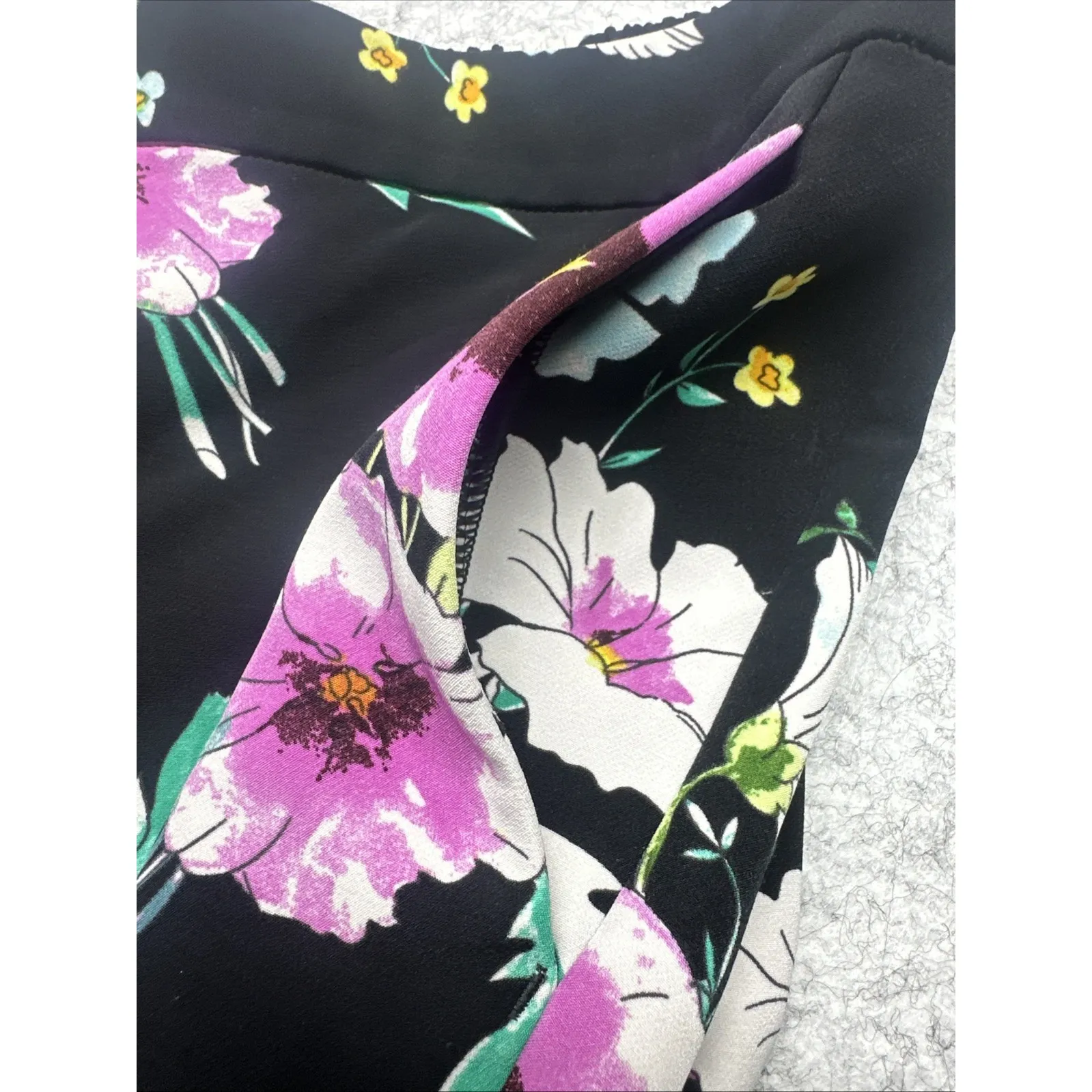 Express Joggers Womens Floral Pull On Mid Rise Large Side Pockets Elastic‎ Back - Image 8