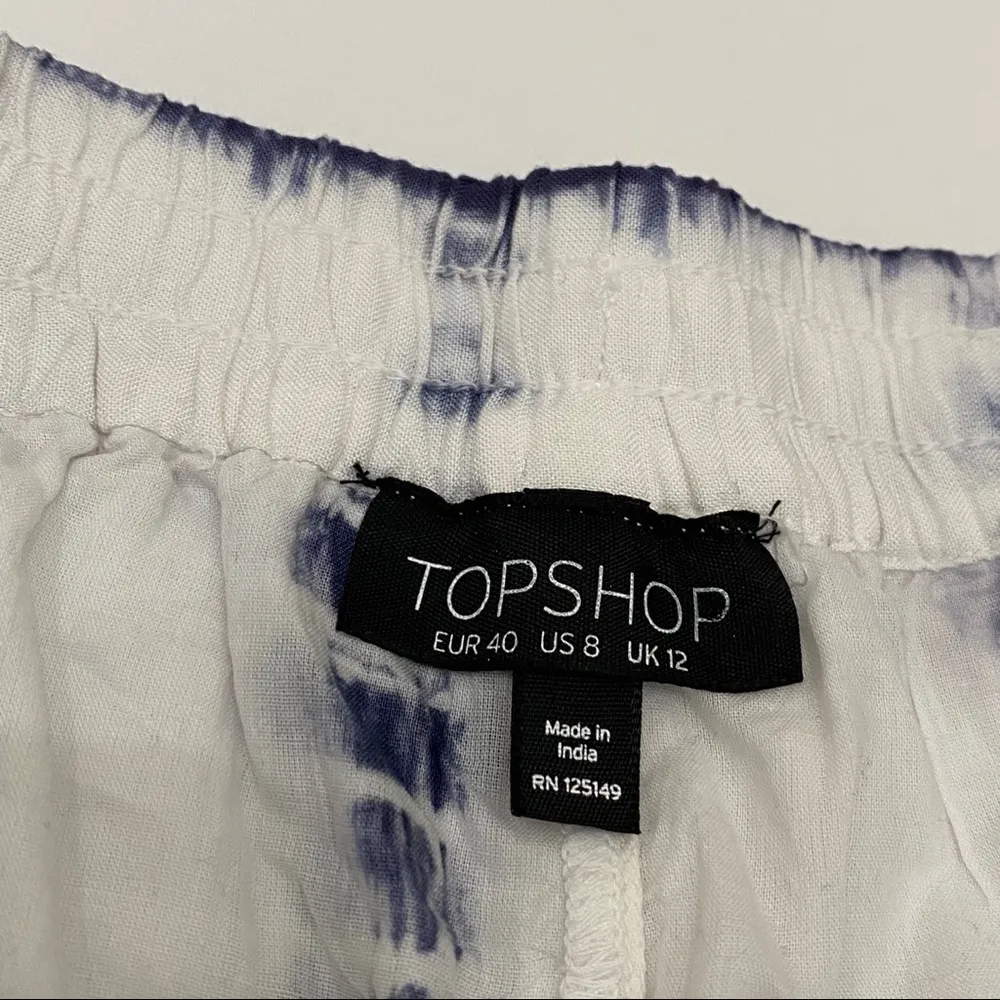 TOPSHOP Tie Dye Embroidered Eyelet Cutwork Shorts - Image 10