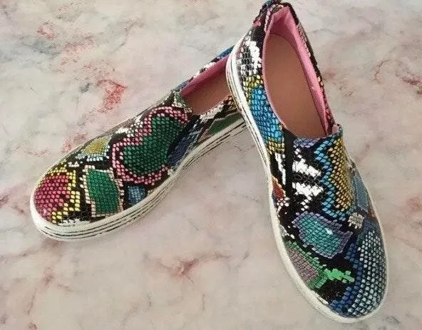Snake Print Fashion Sneakers Multiple Size 7 - Image 6