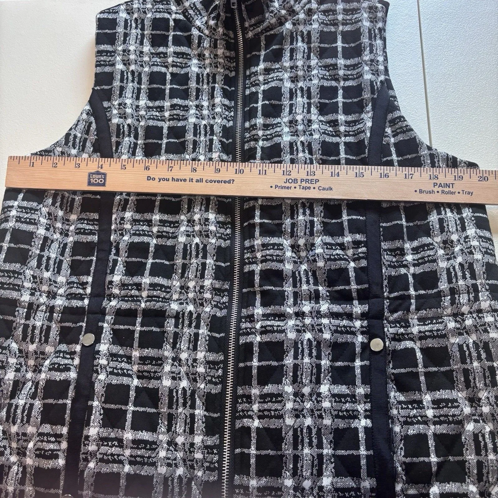 Erin London Women's Black&White Plaid about You Zip - Image 7