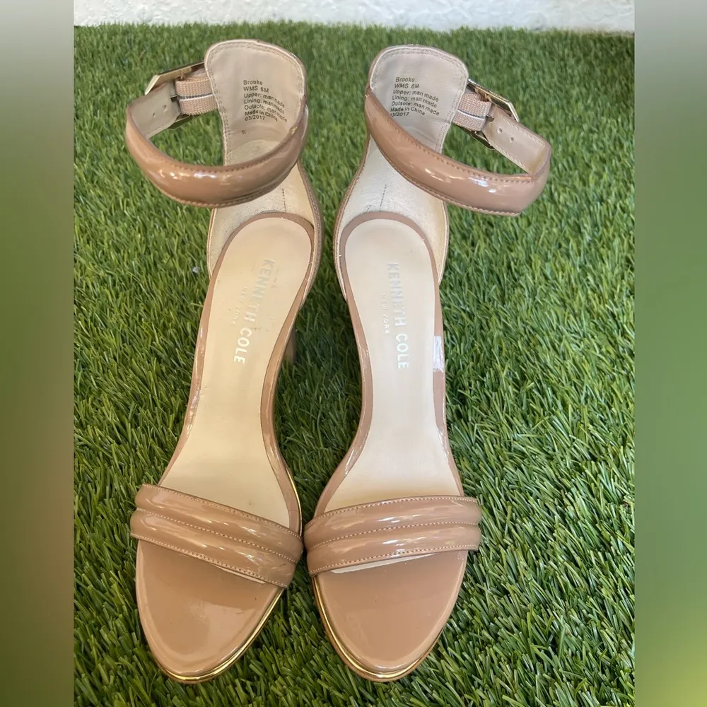 Kenneth Cole Brooke Ankle Strap Buff Patent sandal - Image 2