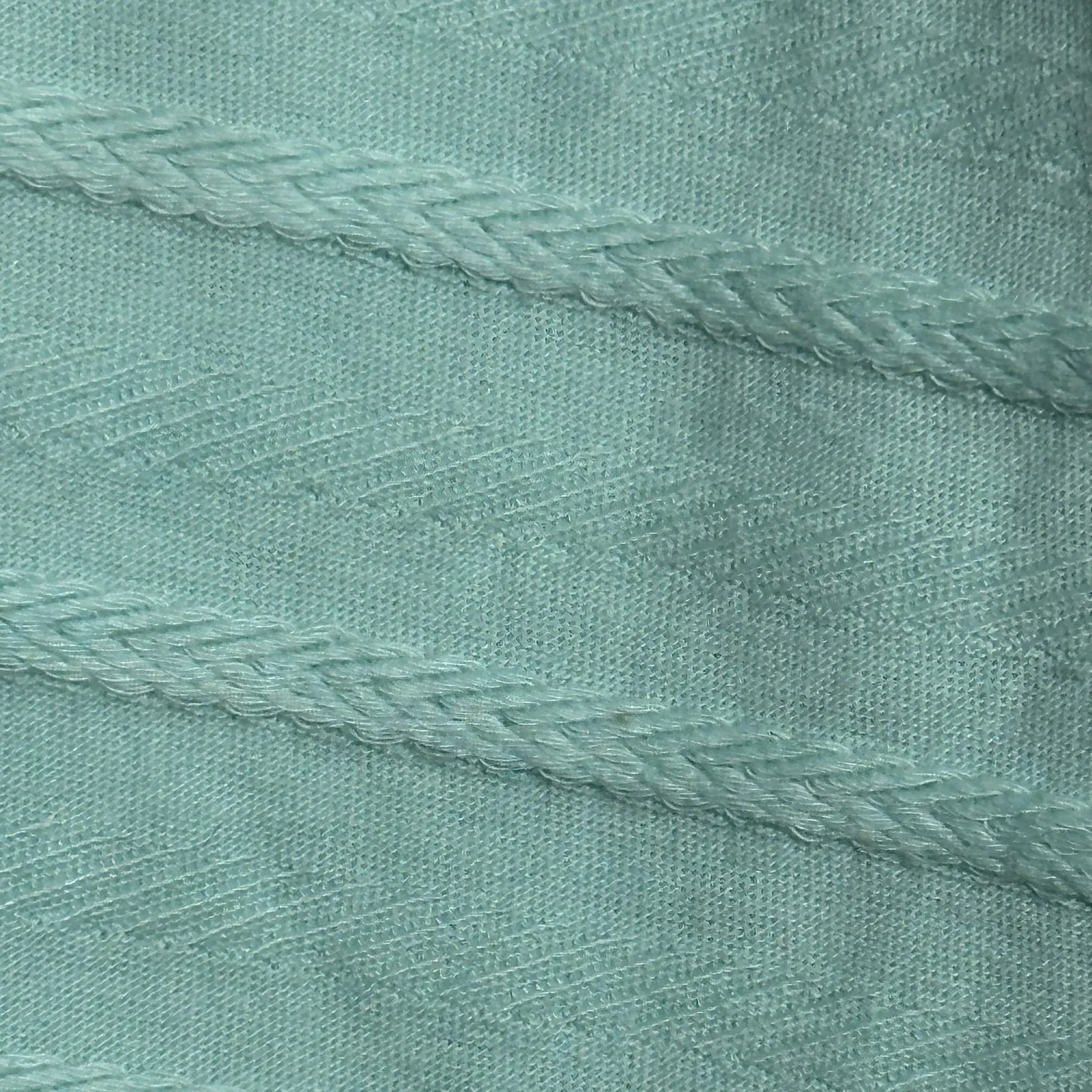 Talbots Women's Seafoam Green Textured Square Neck 3/4 Sleeve Top Size S - Image 8