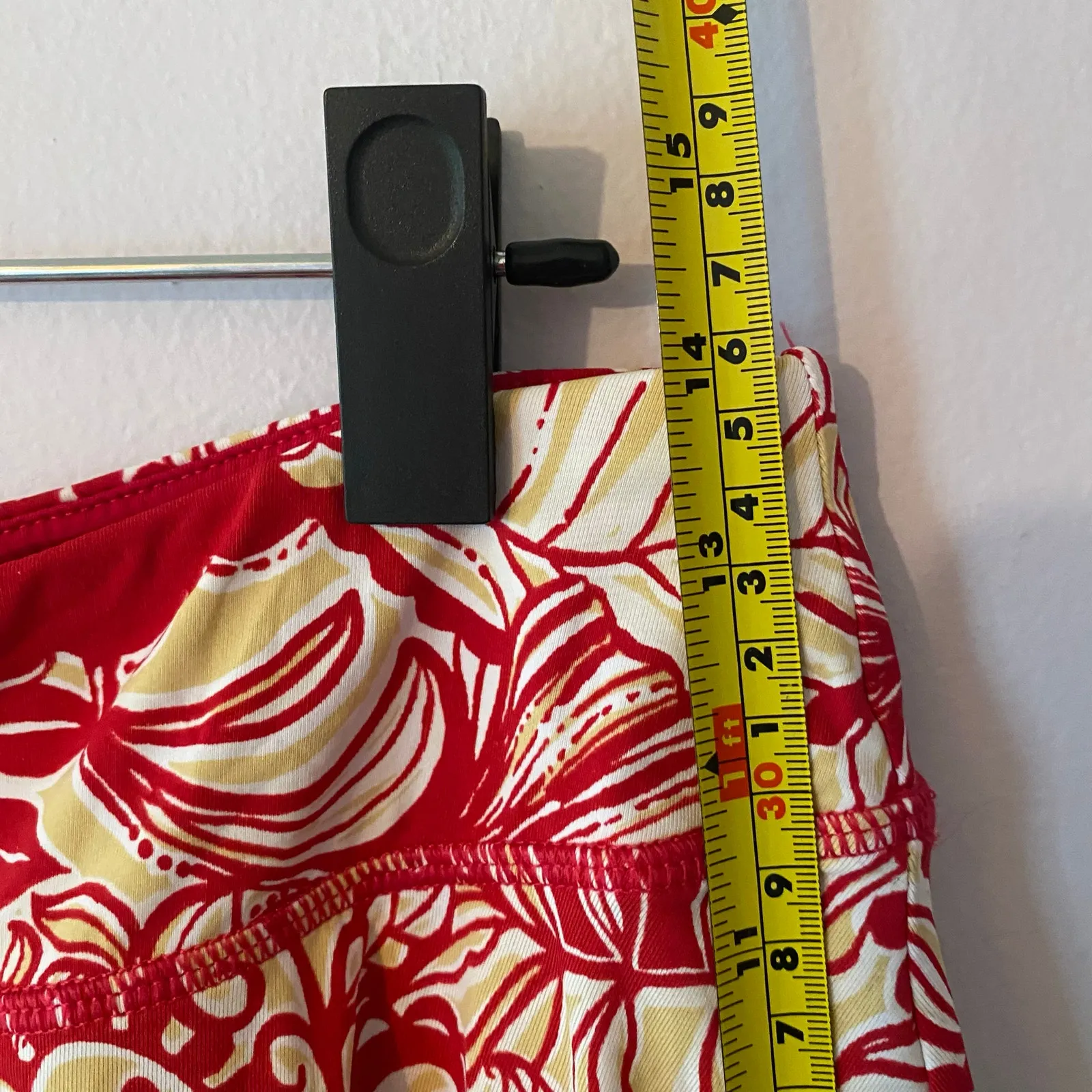 Lilly Pulitzer Luxletic Corrine Skirt Red Yellow Floral Athletic Mini size Large - Image 8