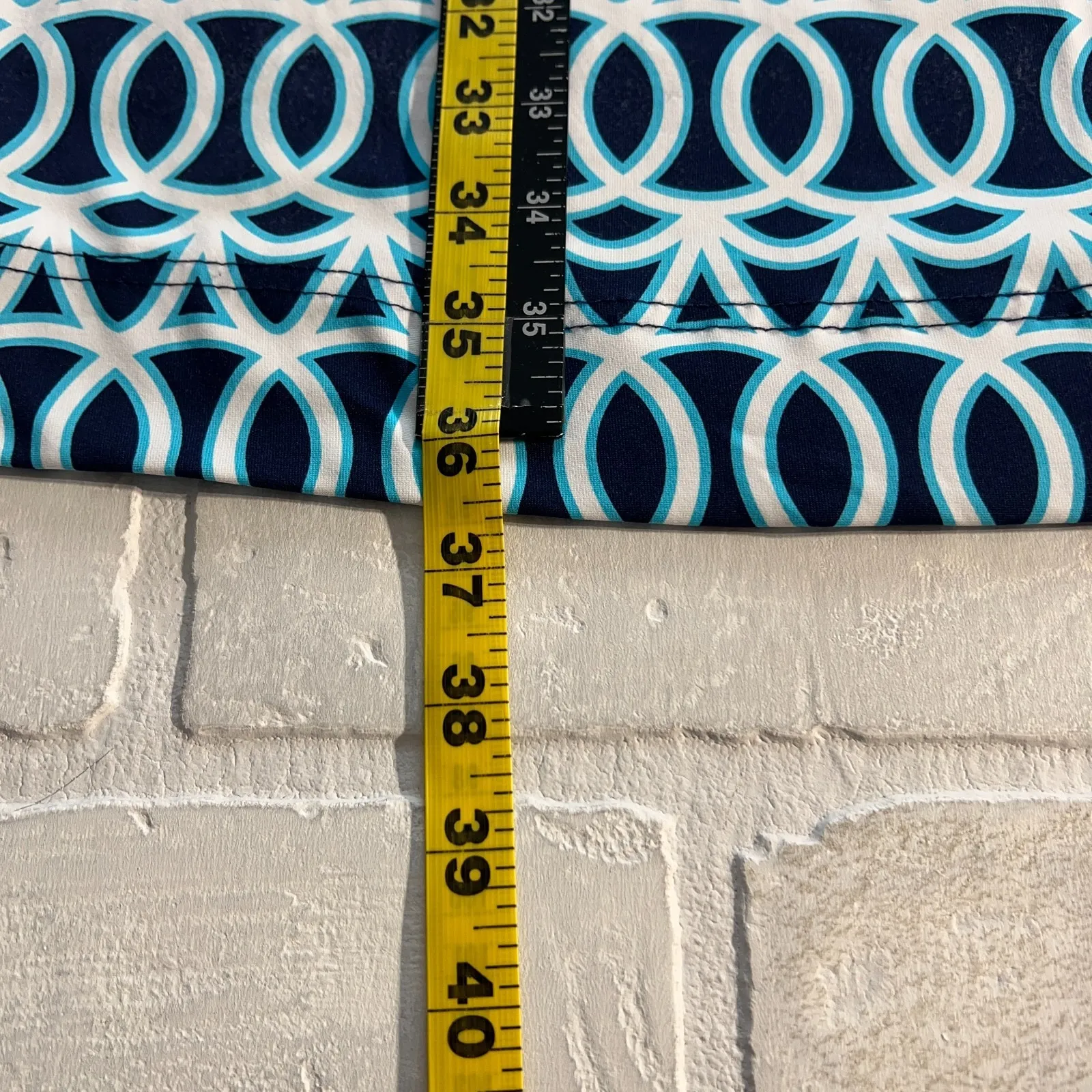 LULU B Dress Womens XL Blue Geometric‎ Sleeveless UPF 50 Strappy Travel Resort - Image 14