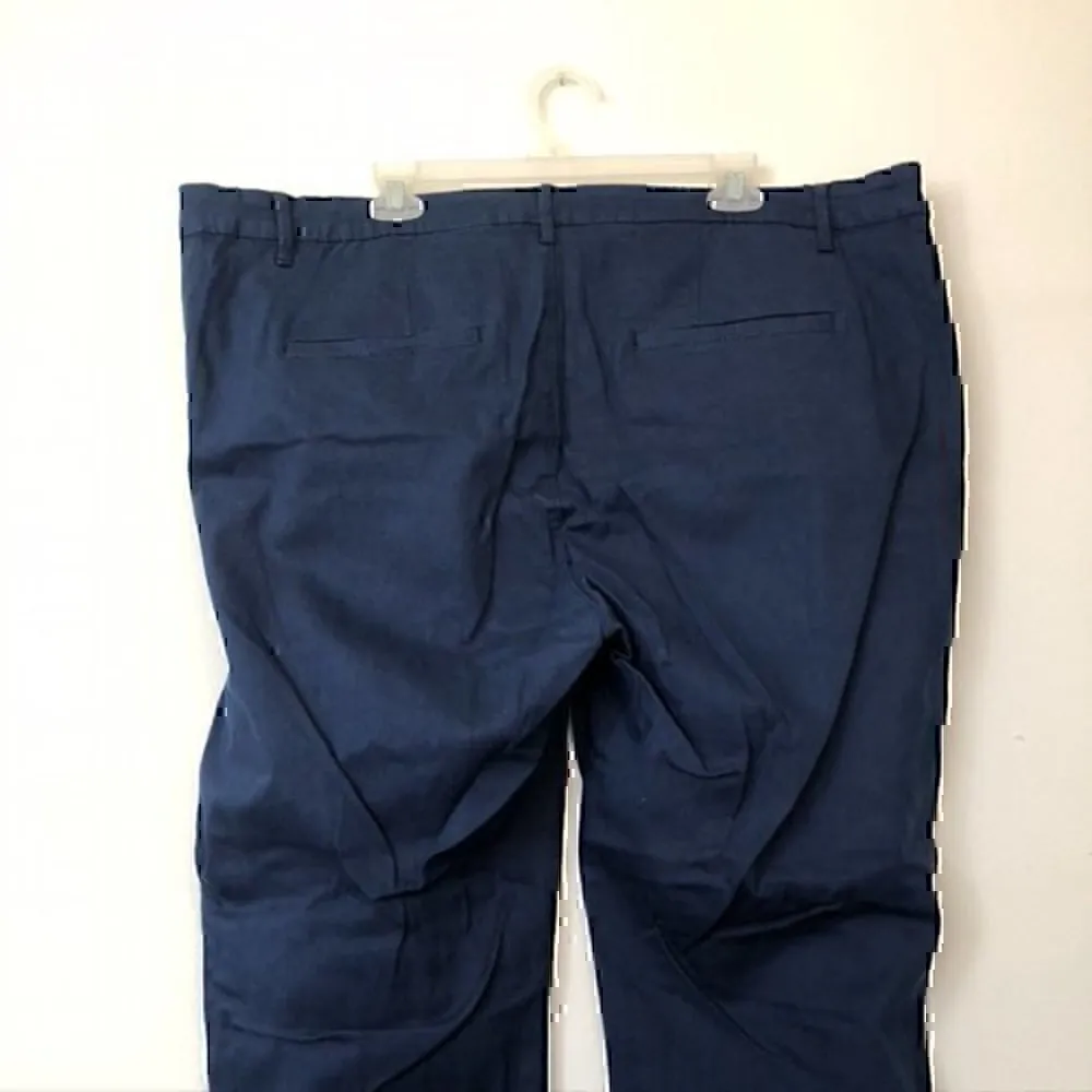 NEW NWT MODCLOTH Plus Size Richmond Pant Regular Inseam Navy Straight Leg 26 - Image 9