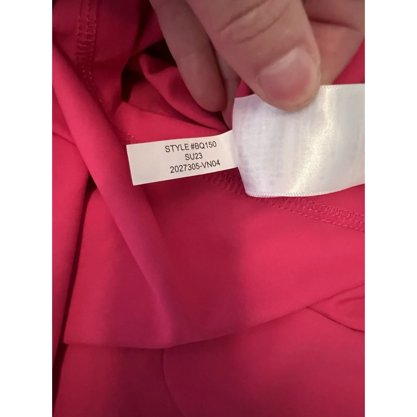 J Crew Factory Scallop Activewear Dress HOT PINK Size XL Criss Cross Back Tennis - Image 7