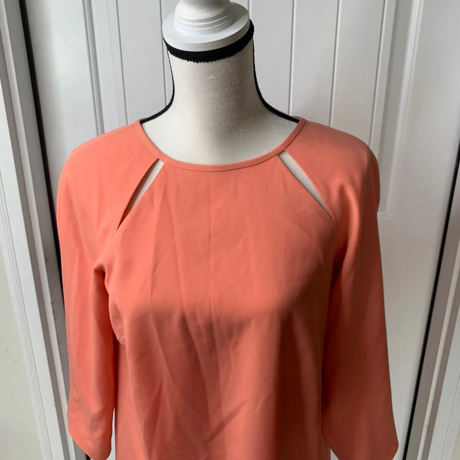 Tibi  orange nectarine peekaboo cutout shift dress size 8‎ summer vacation - Image 2