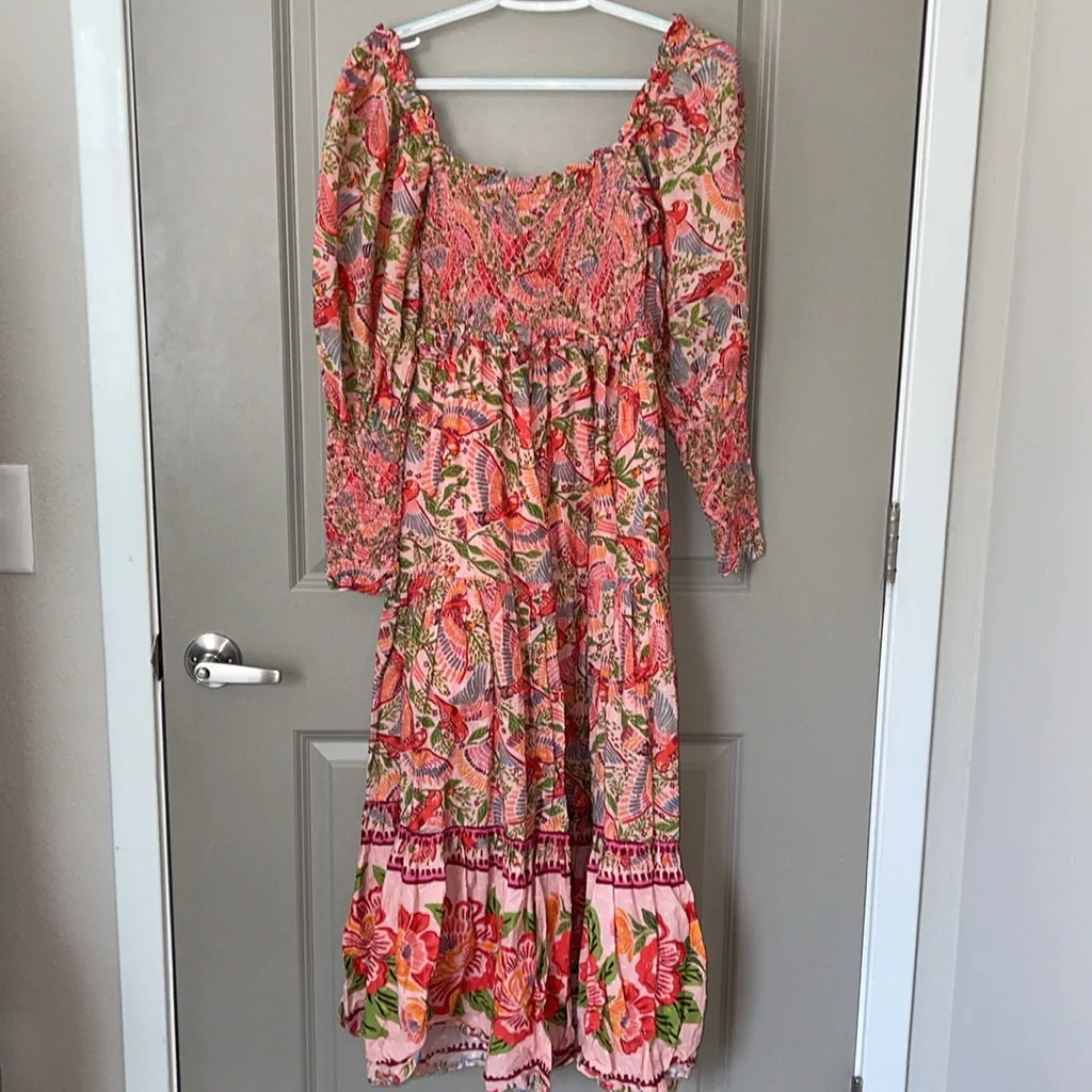 Farm Rio Macaw Flight Smocked Top‎ Maxi Dress - Image 6
