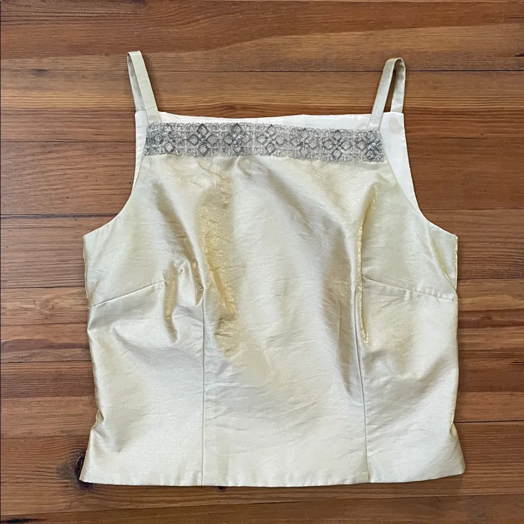 Cachet Vintage Gold 2 Piece Evening Gown Womens Size 8/10 Made in USA Size M - Image 5