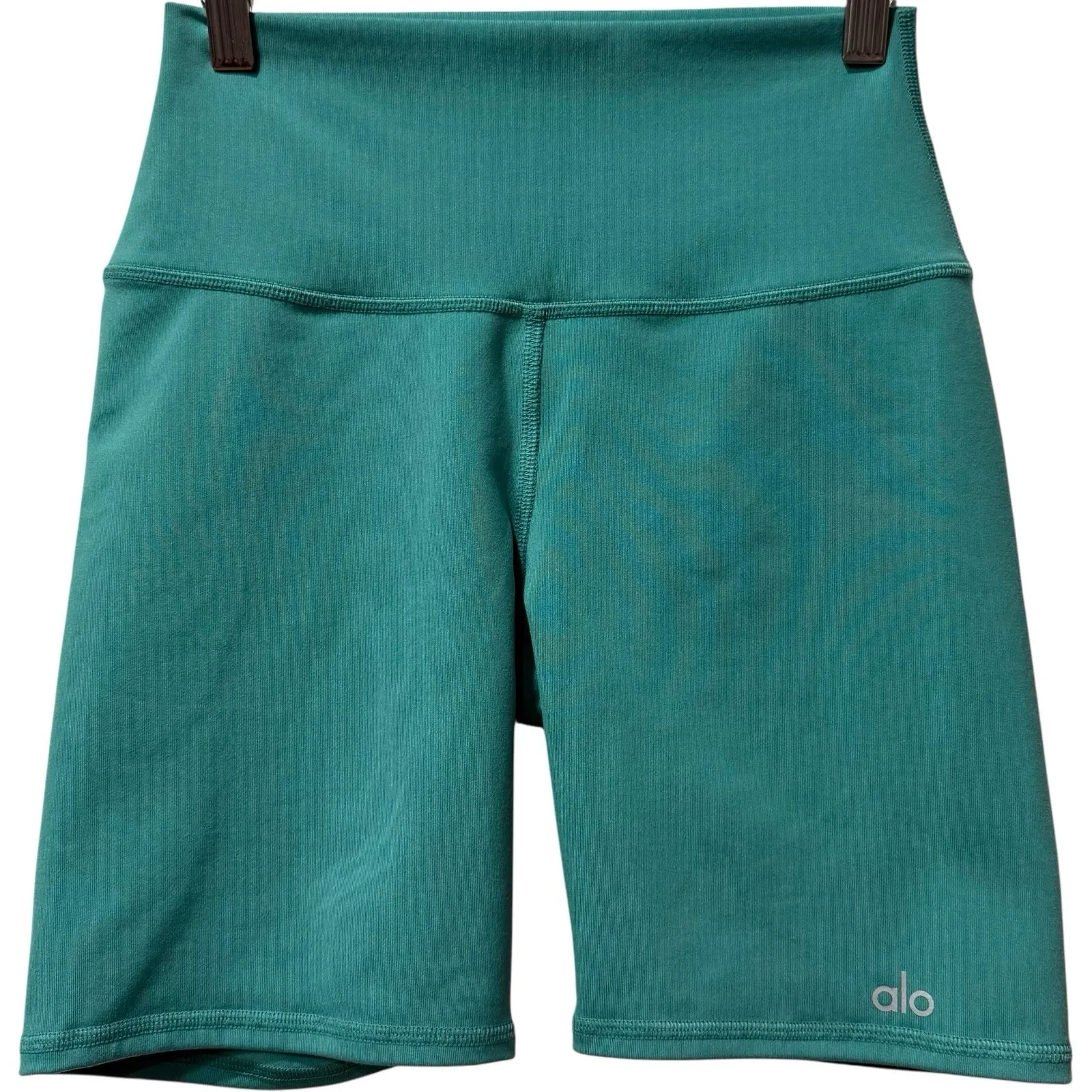 ALO Ocean Teal 7" High Waist Biker Shorts‎ Size XS - Image 2