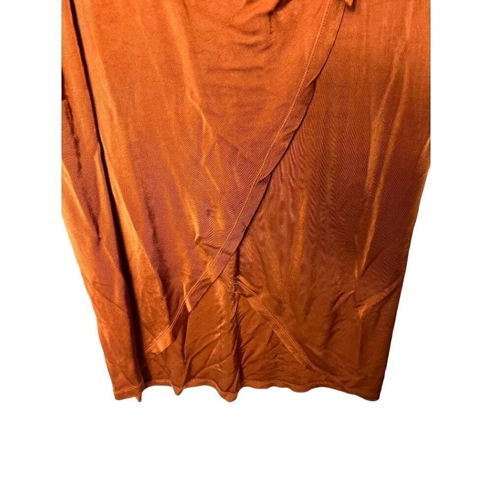 Maeve by Anthropologie burnt orange‎ wrap skirt large - Image 4