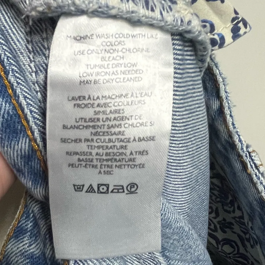 NEW Anthropologie Pilcro Maxi Denim Skirt Madi Front Slit Denim Skirt 6 Petite - Image 5