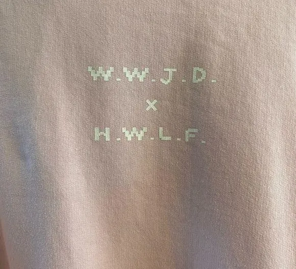 WWJD X HWLF Pink Hoodie Size 2X - Image 2