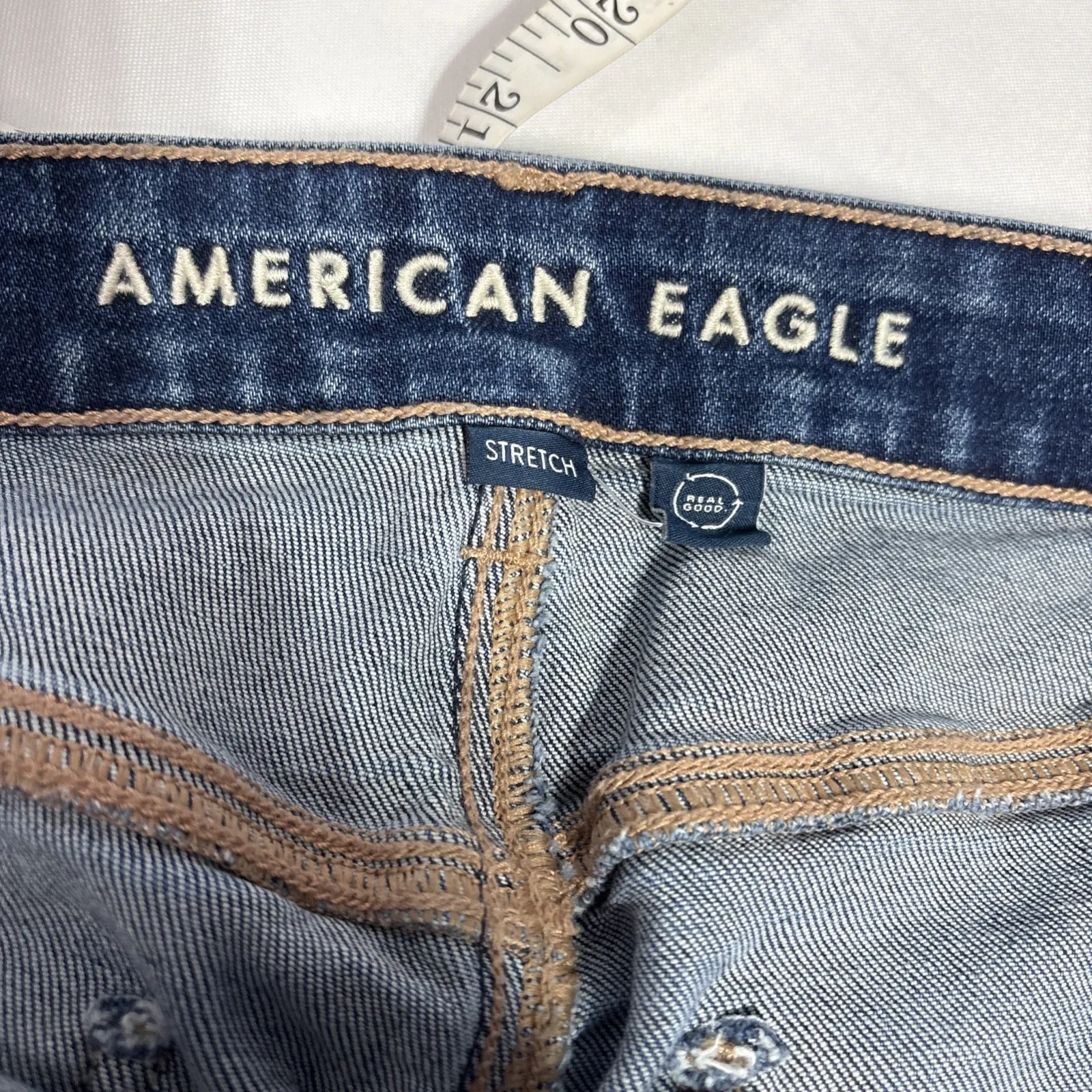 American Eagle Jeans 16 Long Low Rise Baggy Wide Leg Stretch Y2K Inspired‎ - Image 14