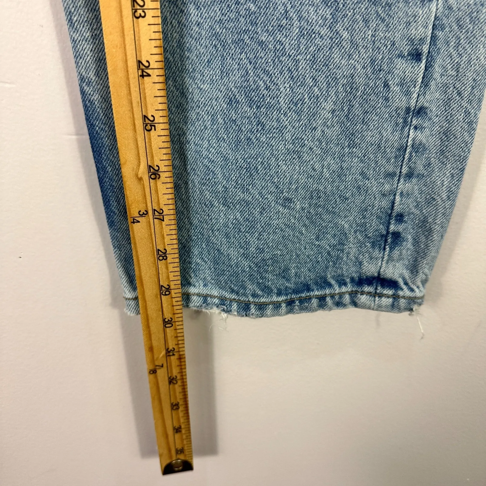 MNG Denim Straight Jeans Sz 4 Light Wash Distressed 90s Y2K Grunge Indie Sleaze - Image 6