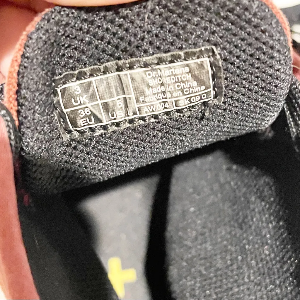 Dr. Doc Martens Size Womens‎ 5 Red Shoreditch Canvas Shoes Boots Air-Wair - Image 5