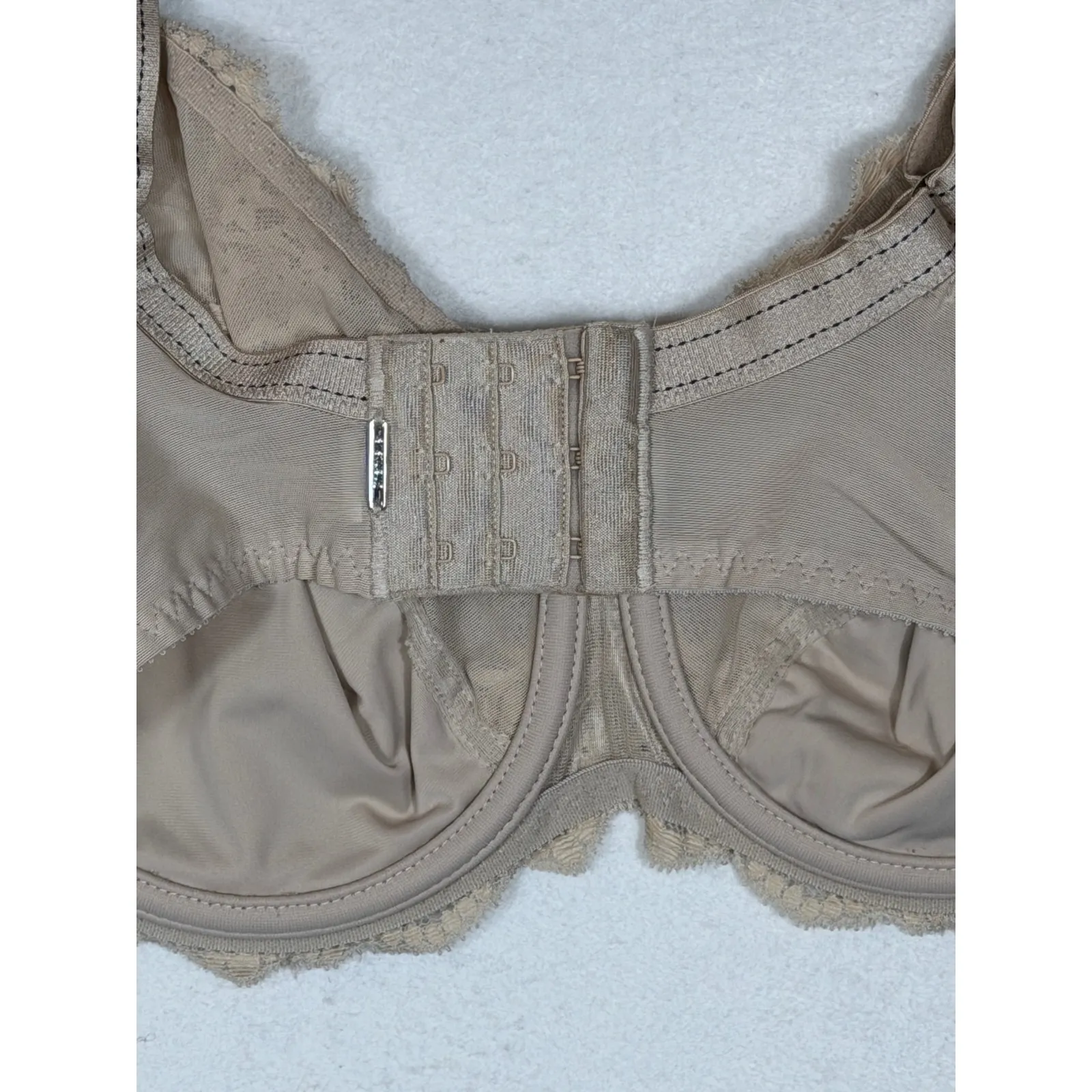 Chantelle Beige Lace Full Coverage Underwire Bra 32 DDDD (32 G) - Image 4