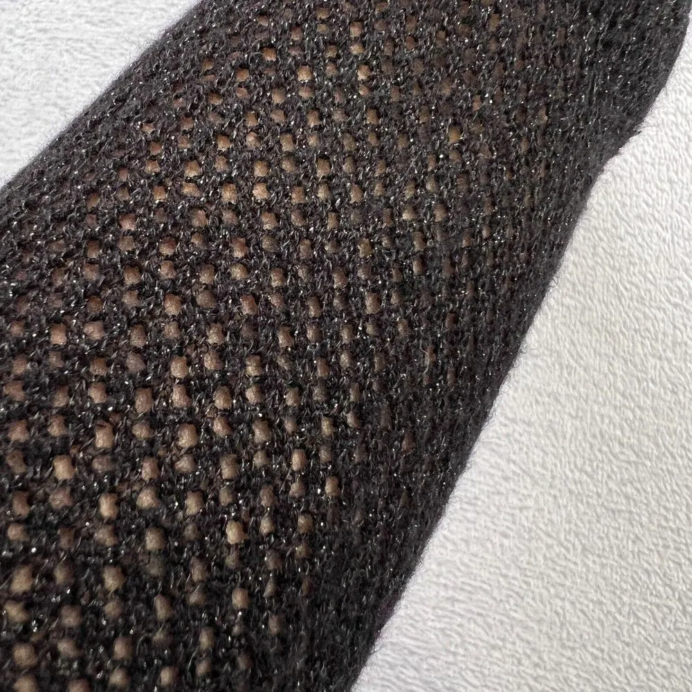 Zac Posen+Target Collab Sweater Womens XS Cardigan Knit Shimmer Button Up Preppy Black - Image 7