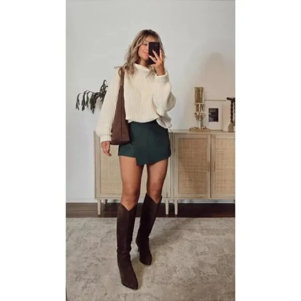 Free People  Swim Too Deep Turtleneck Sweater in Tea Size Medium - Image 14