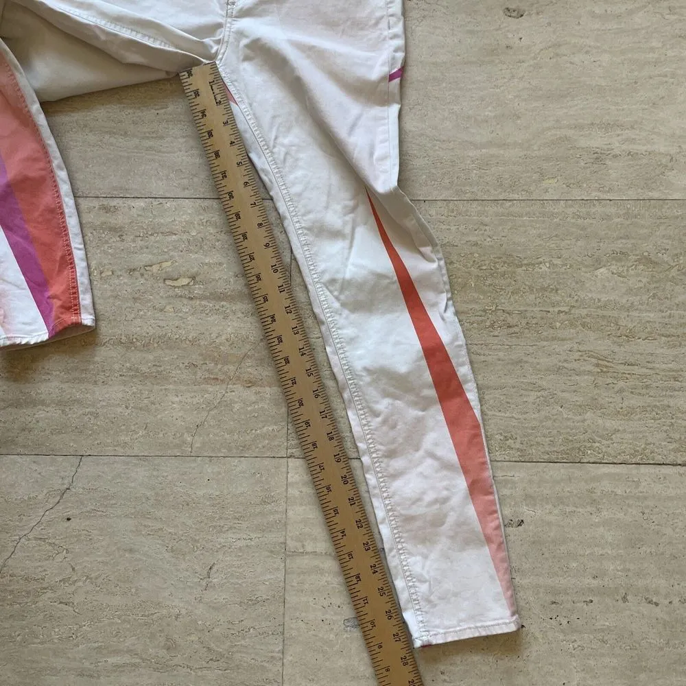 Rag & Bone Women's 80s Vibe Intermix In White Highlighter Jeggings Jeans Size 29 - Image 4