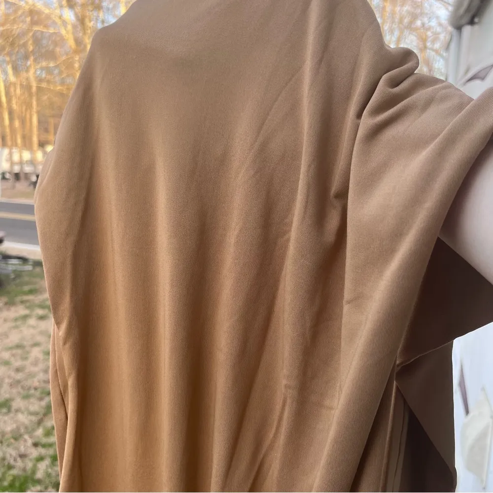 Turtleneck midi sweater dress Tan Size L - Image 3