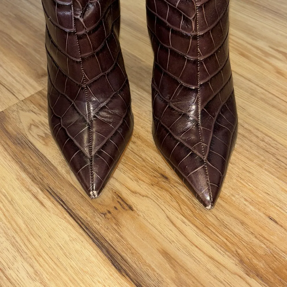 Shutz Brown Croc Boots - Image 3