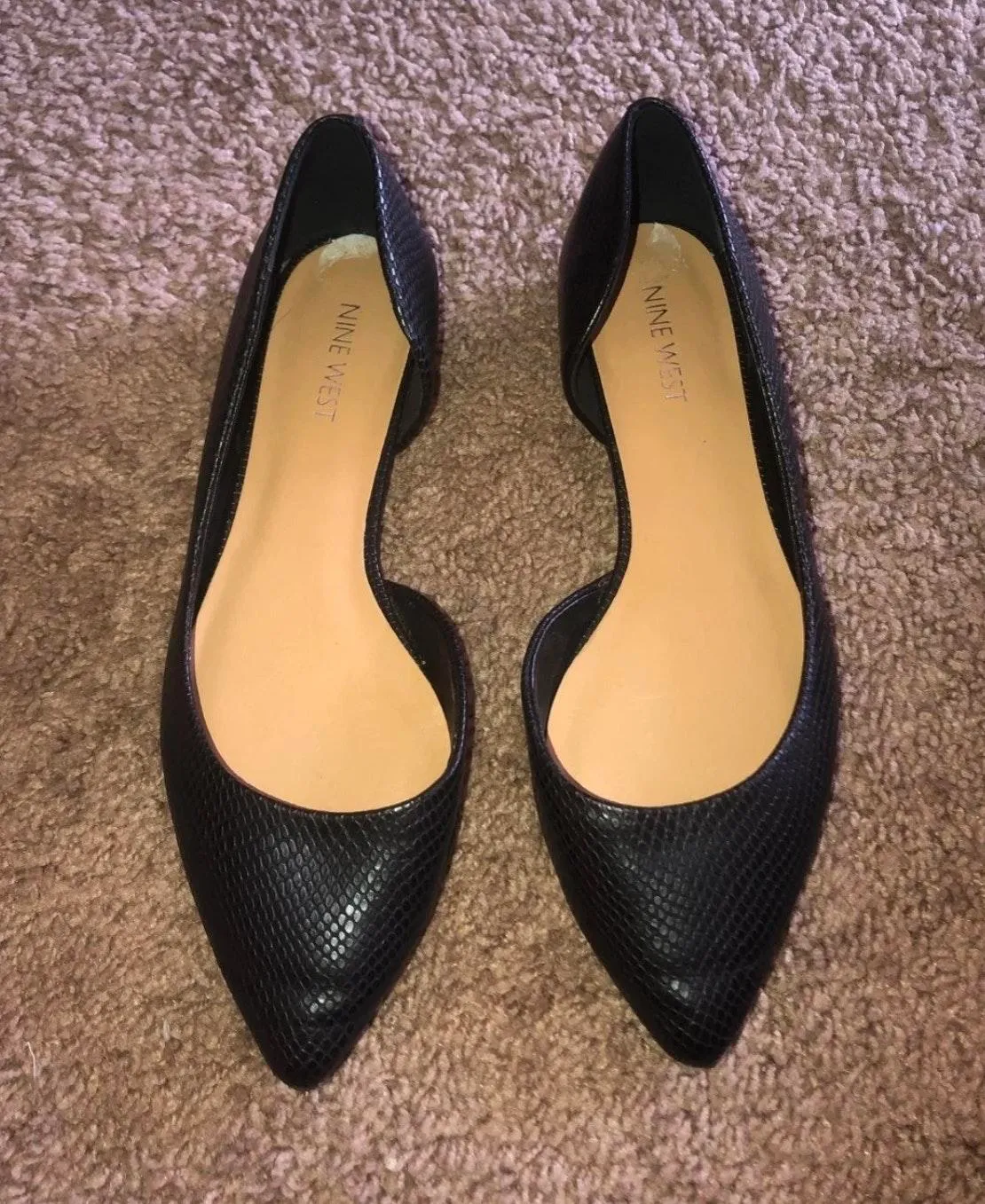 Nine West Black Leather Flats - Image 2