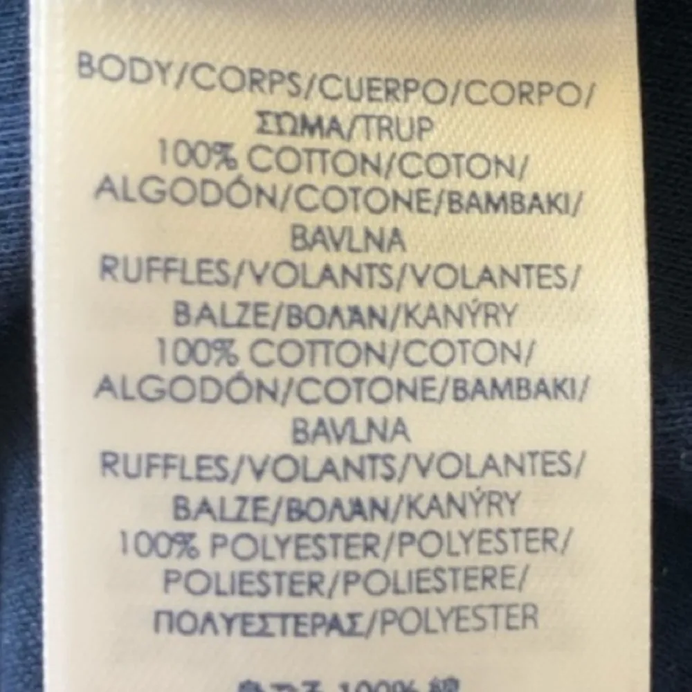 Chaps Navy Blue Top Womens Small Ruffle Collar Cotton Solid Sleeveless Tank - Image 4