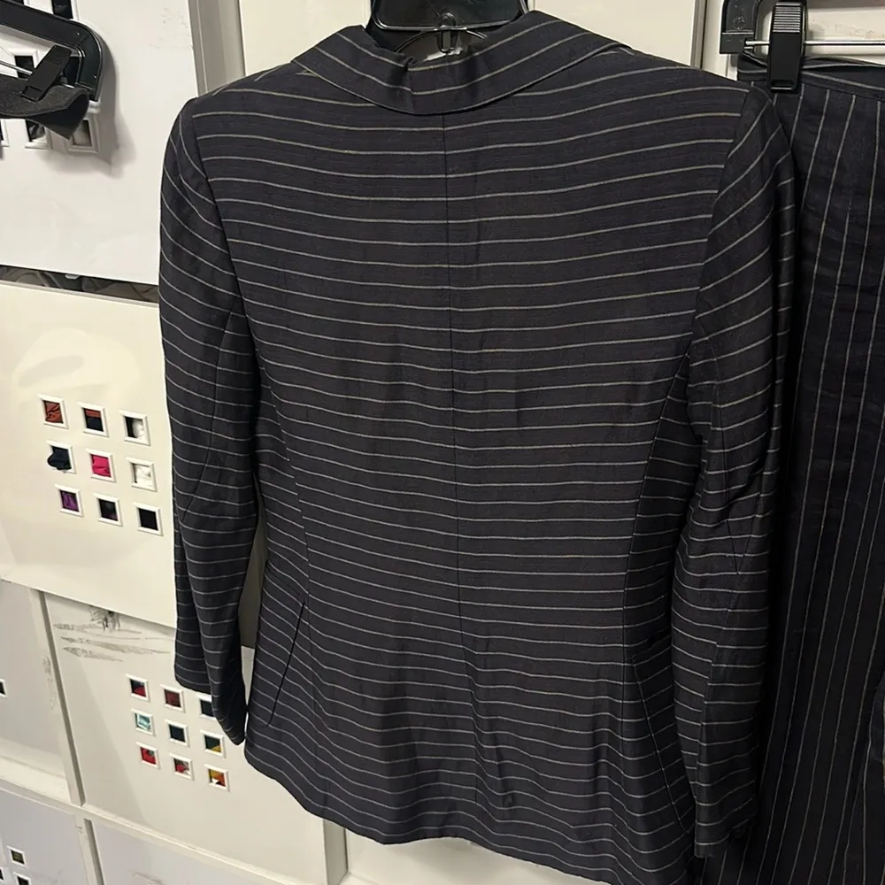 Ann Taylor Navy Striped Linen Suit - Image 3