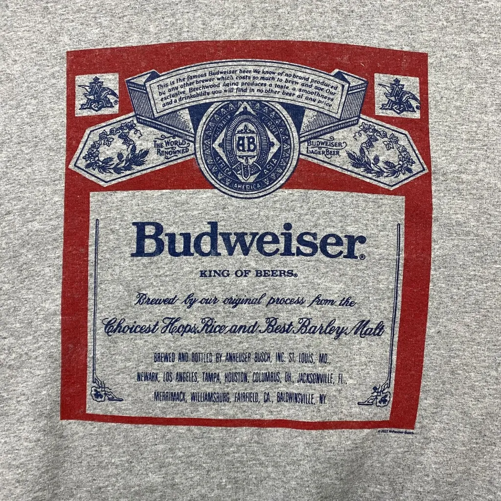 Budweiser King of Beer Oversized Crewneck Sweater Size Large - Image 2