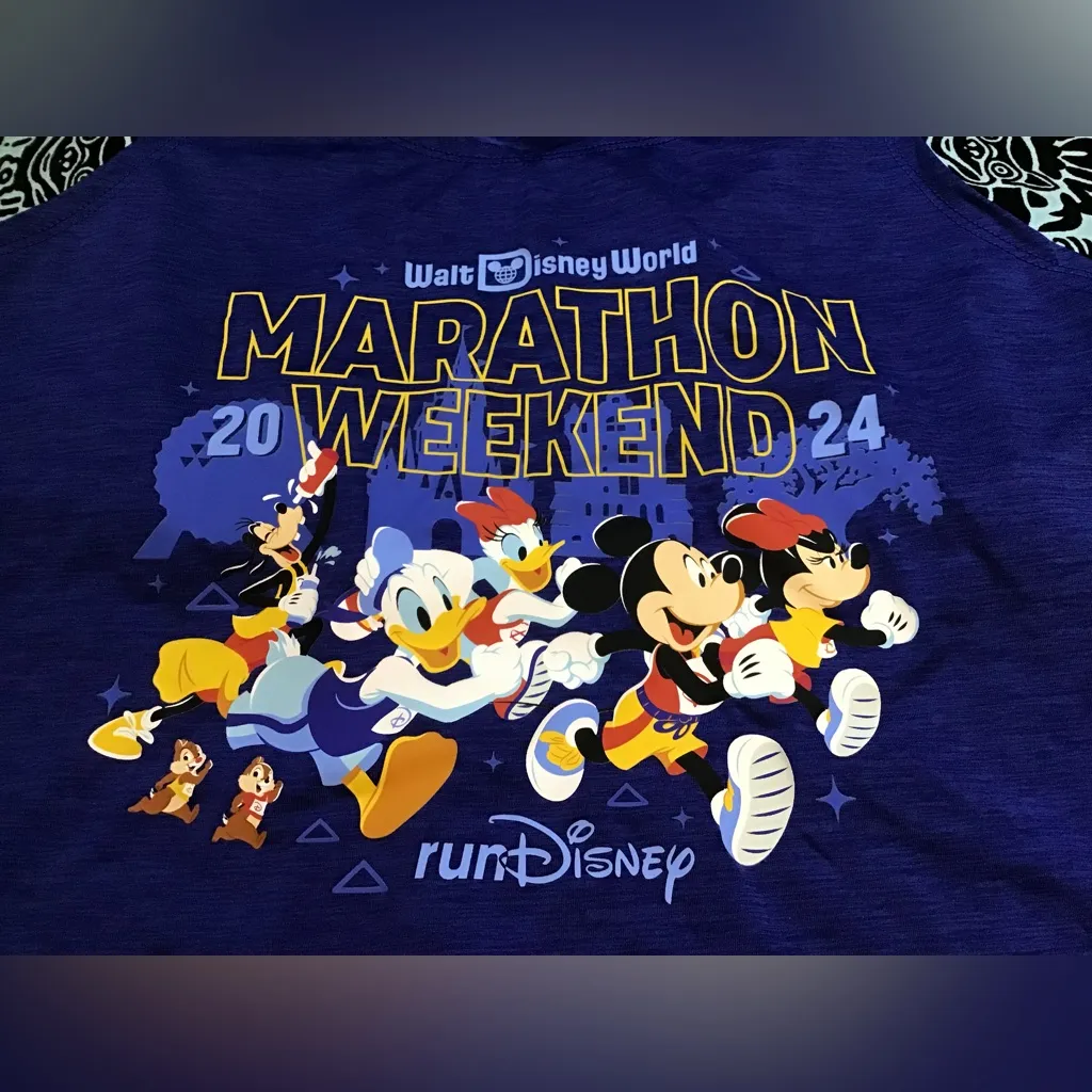 Walt disney world run disney marathon weekend 2024 woman’s tank top Large Blue - Image 2