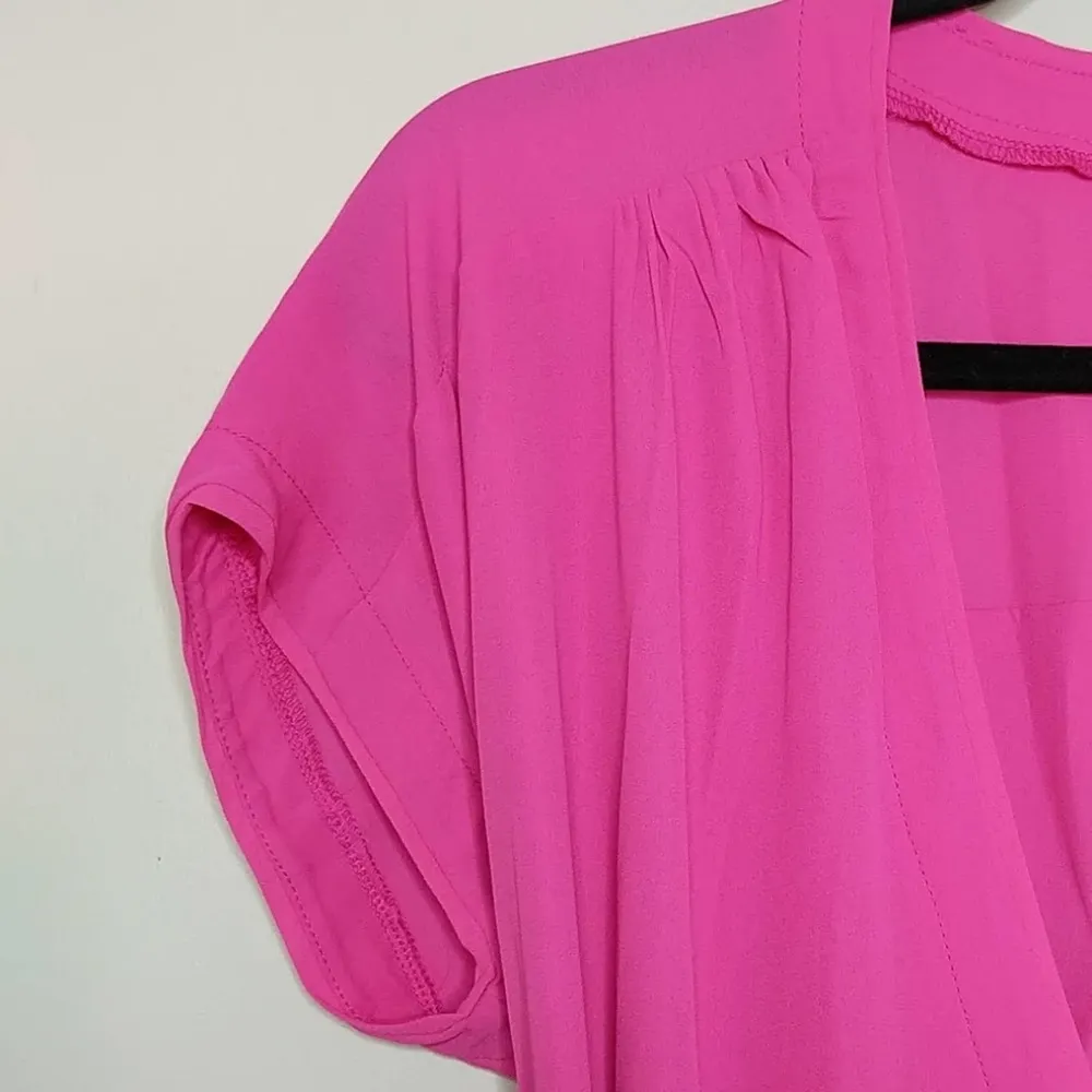 One One Six Tie Wrap Style Mini Dress Barbiecore - Image 4