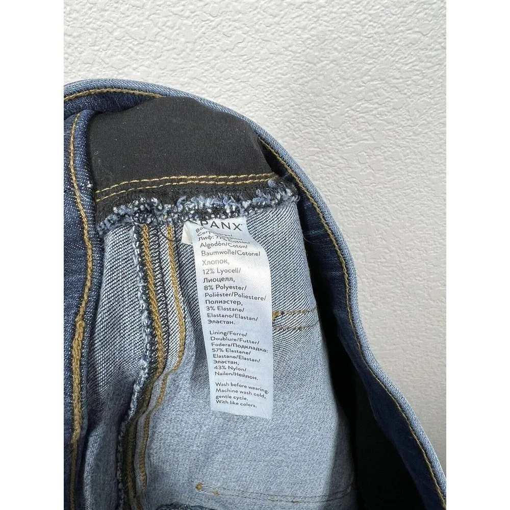 Spanx Distressed Ankle Skinny Jeans Medium M Frayed Hem Jegging High Waist - Image 5