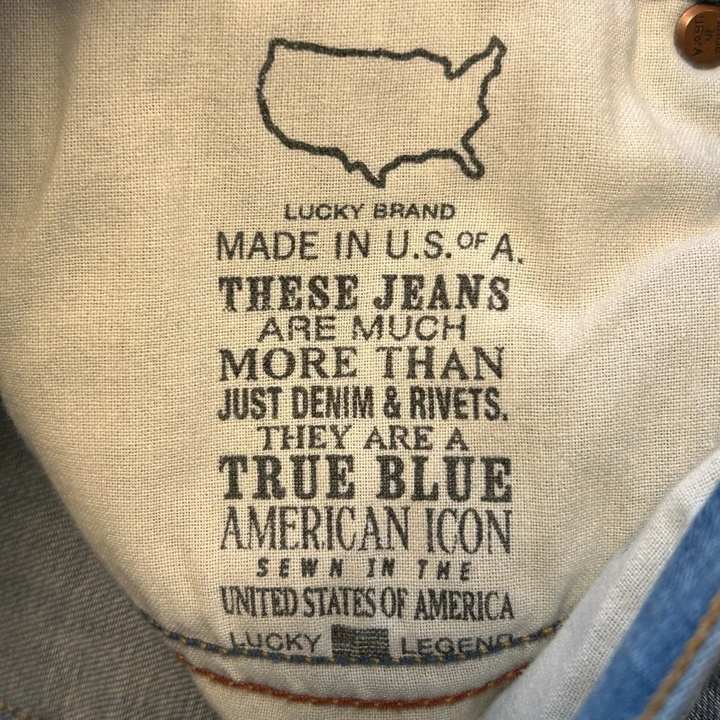 Lucky Brand Charlotte Rail blue Jeans Size 8 29 Ankle 8/29 White Oak Cone Denim - Image 10