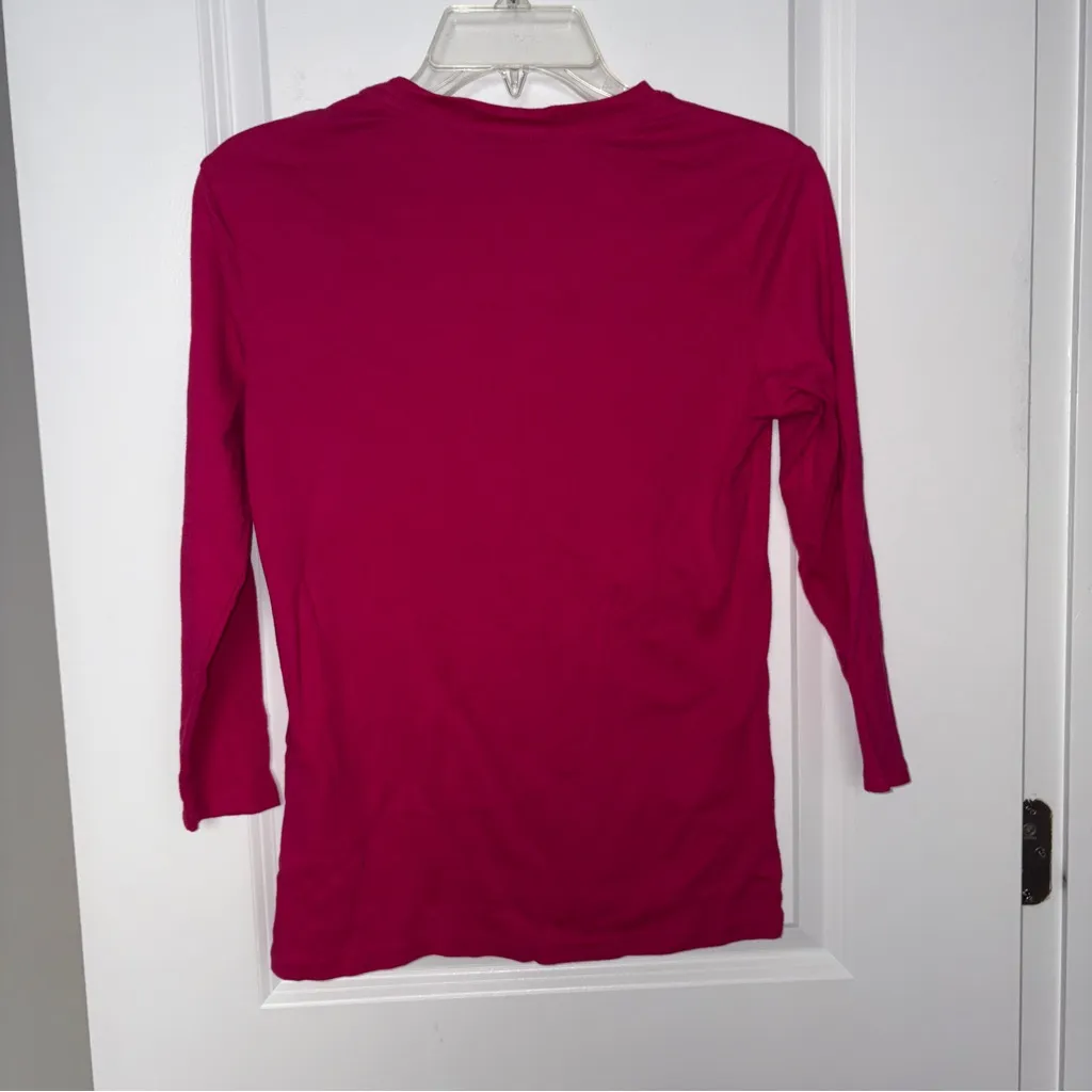 Women’s Ralph Lauren Sport Pink Long Sleeve Tee Size: M - Image 2