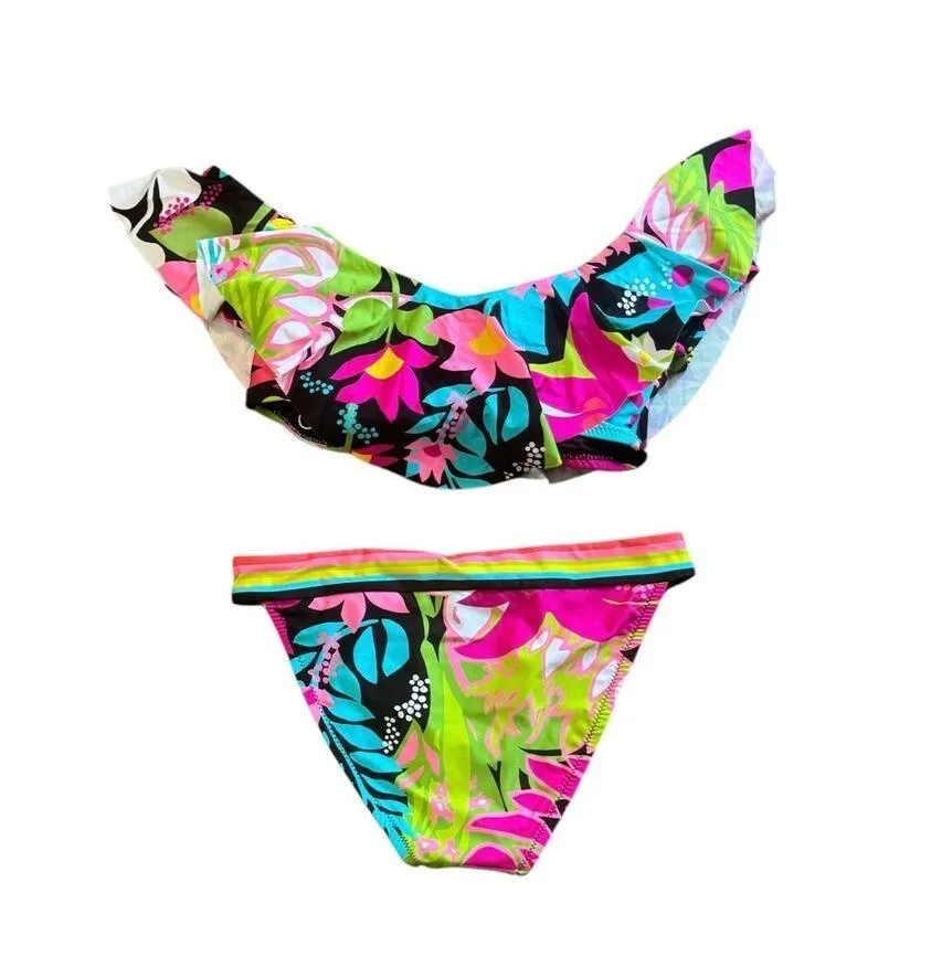 NWT! Trina Turk Tiki Bandeau Top & Shirred Ring Hipster Swim Bottom - Size 6 - Image 10