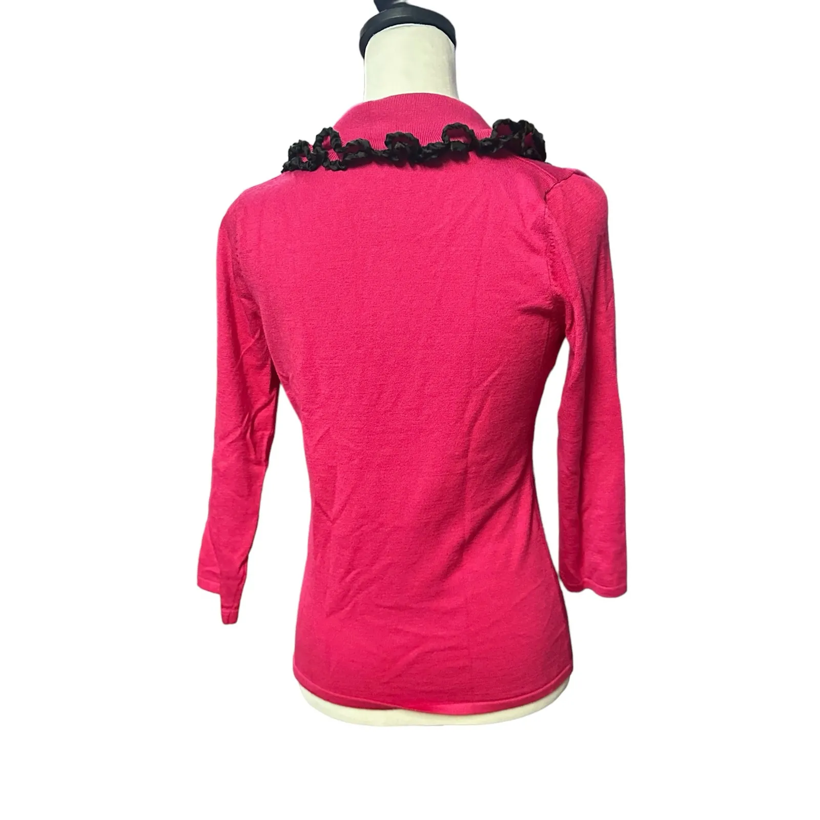 RED Pink and Black Women's Sweater Small - Image 3