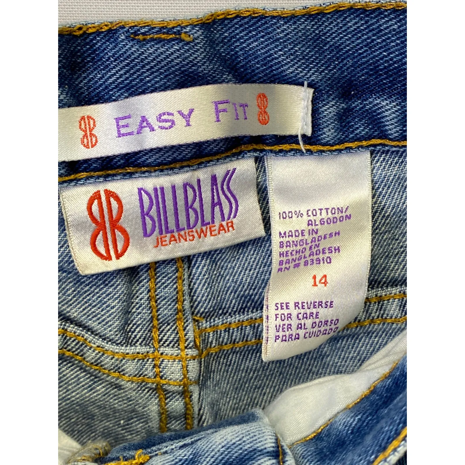 Bill Blass Easy Fit Jeans Size 14 Classic Denim 90s Vintage Americana Casual - Image 2