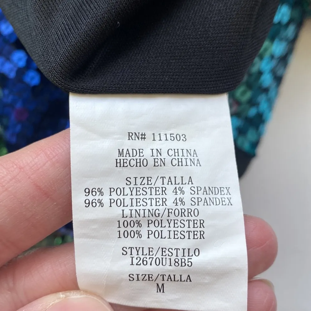 As U Wish rainbow sequin short mini dress, size medium - Image 7