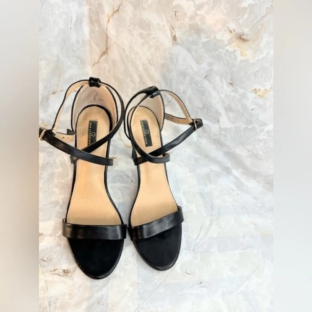 Daily Shoes San Francisco Jennifer Women Open Toe. Size 8. Black - Image 2