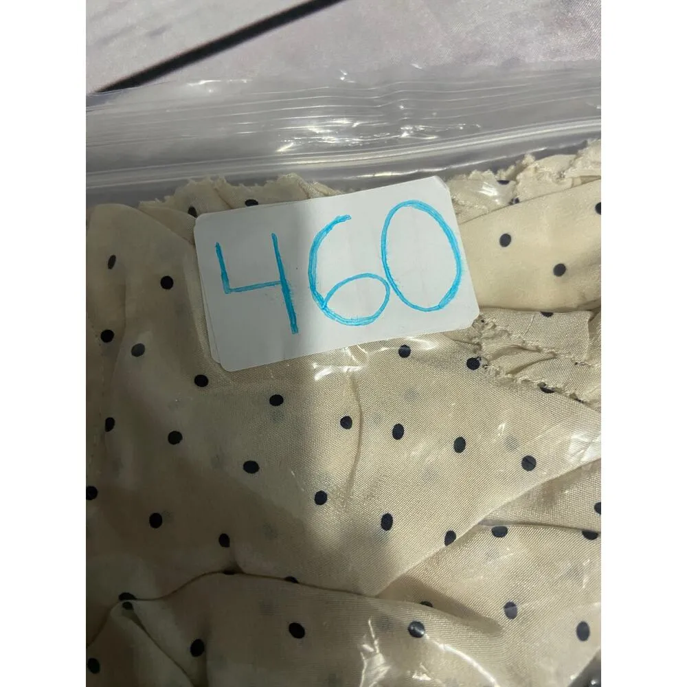 J.Crew Dress Womens 4 Polka Dot Pencil Skirt Sleeveless Ruffle Button Top Silk - Image 11