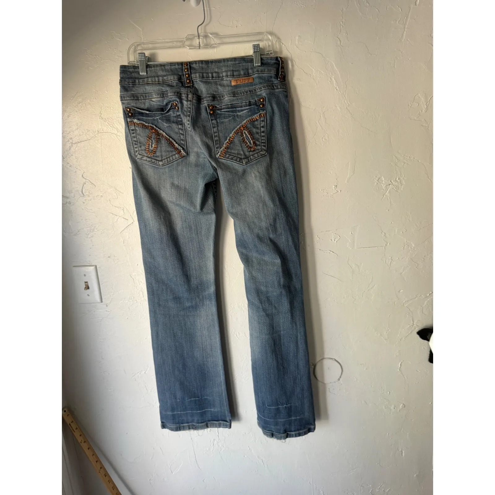 Cowgirl Tuff Womens Jeans Blue‎ Bootcut Embellished Pockets W30 L33 Western Tall Blue Size undefined - Image 4