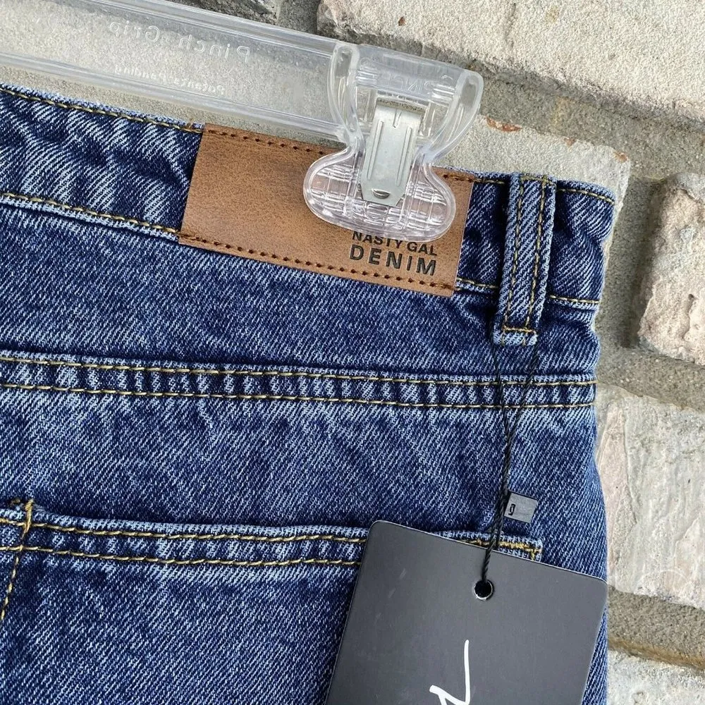 New Nasty Gal Women’s Size UK 10 US 6 On the Move High-Waisted Mom Denim Jeans - Image 6